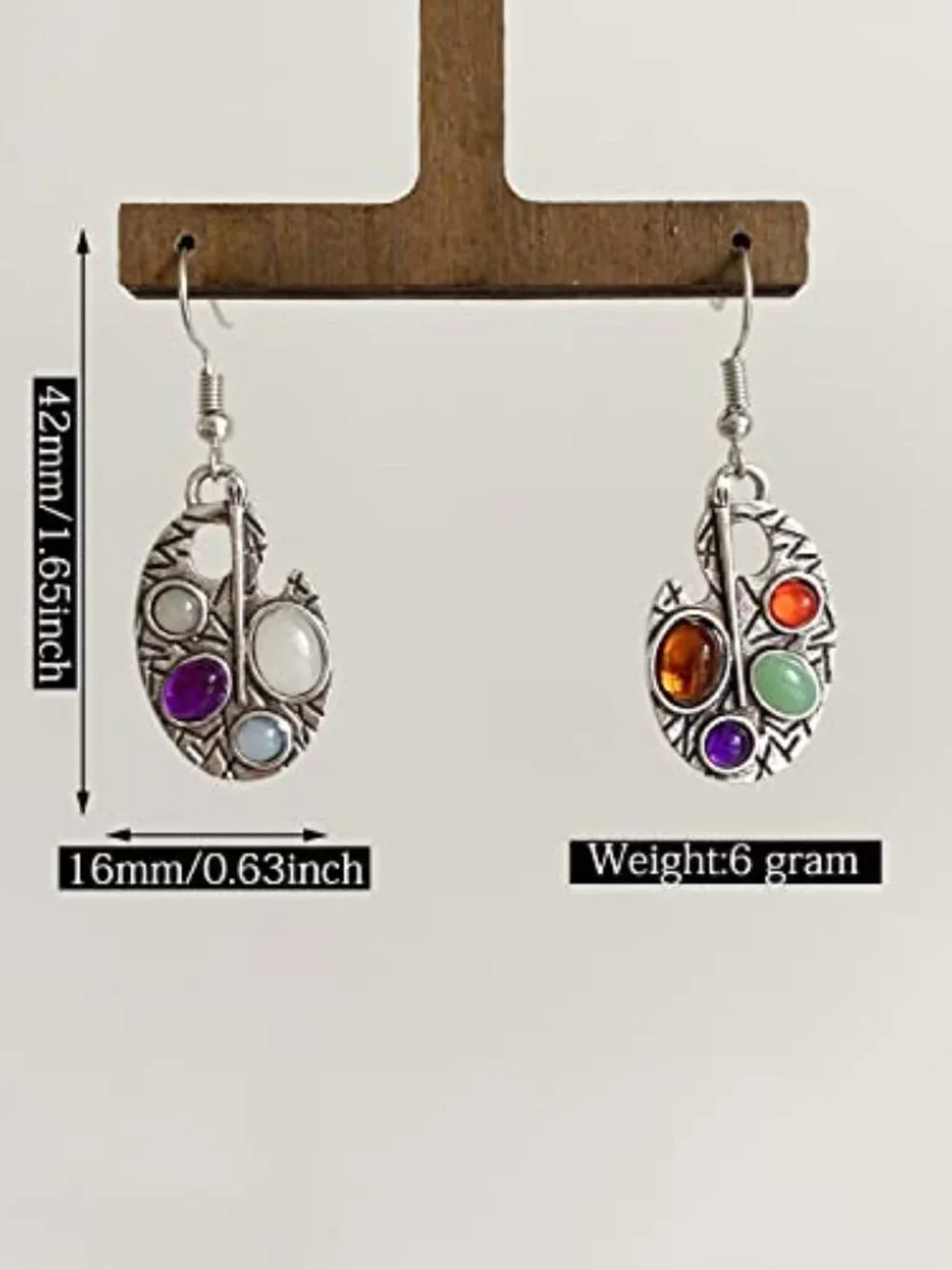 Unique Handmade Charm Sparkly Colorful Crystal Enamel Paint Dangle Earrings